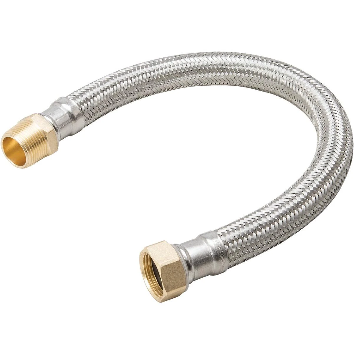 Do it Best 3/4 In. MIP x 3/4 In. FIP x 18 In. Braided Stainless Steel Water Heater Connector