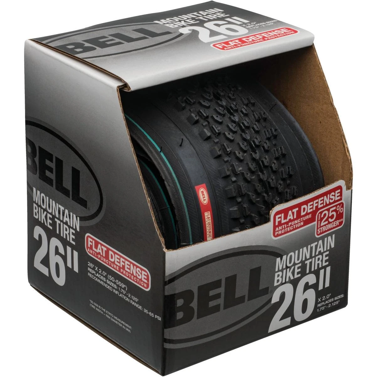 Bell 26 In. Traction Mountain Bike Tire with Flat Defense