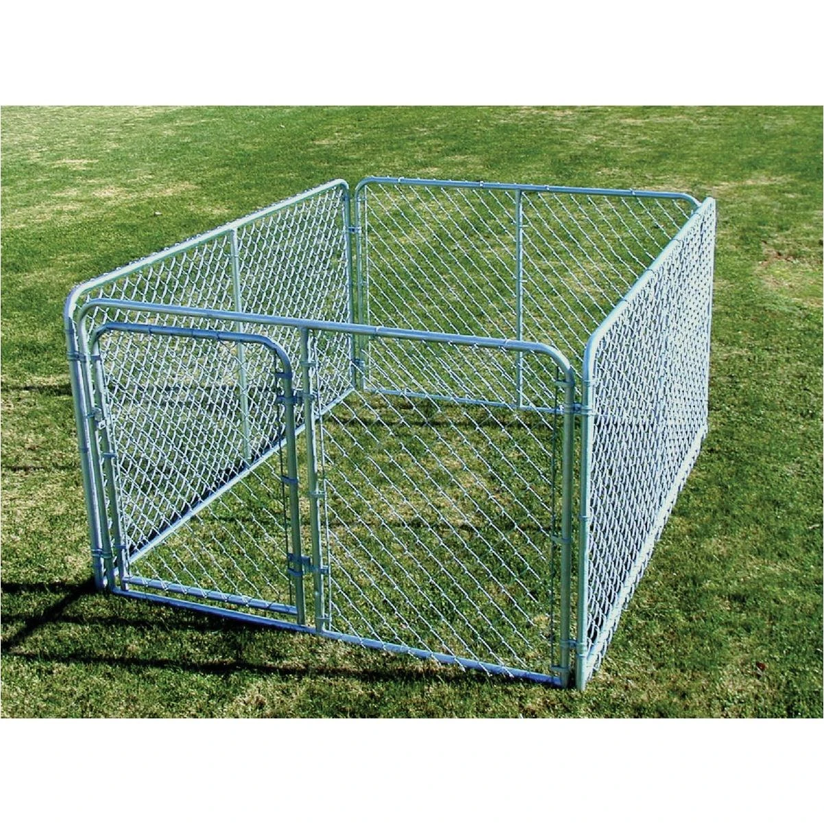 KennelMaster 6 Ft. W. x 4 Ft. H. x 8 Ft. L. Outdoor Galvanized Chain Link Kennel