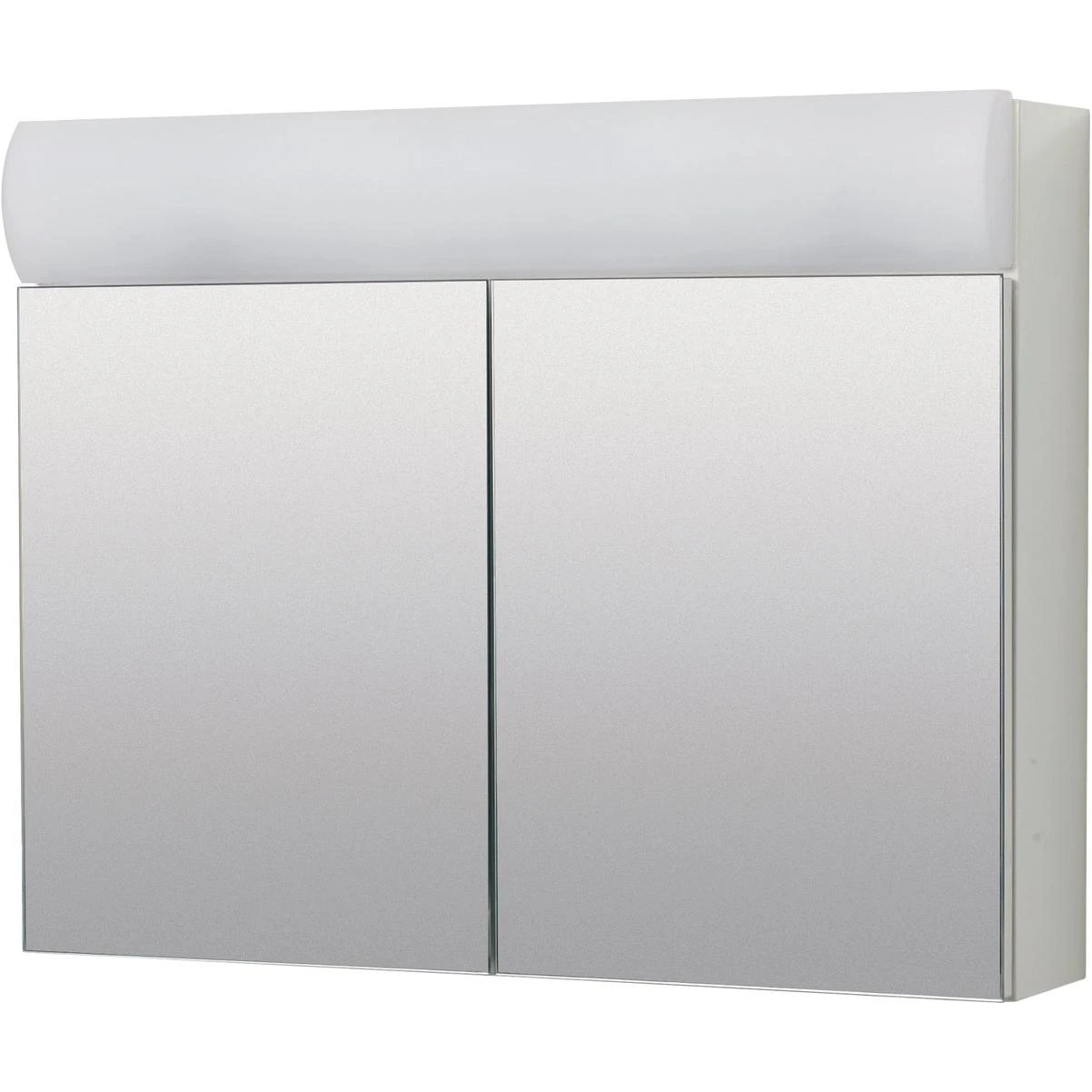 23.25 in. W x 18.63 in. H x 5.88 in. D Surface Mount Lighted Frameless Bi-View Medicine Cabinet in White 23.25 in. W x 18.63 in. H x 5.88 in. D Surface Mount Lighted Frameless Bi-View Medicine Cabinet in White