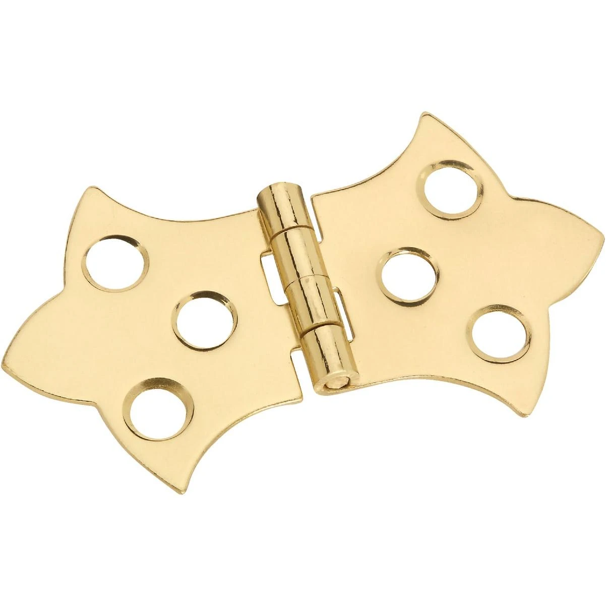  National 1-5/16 In. x 2-1/4 In. Miniature Brass Decorative Hinge (2-Pack)