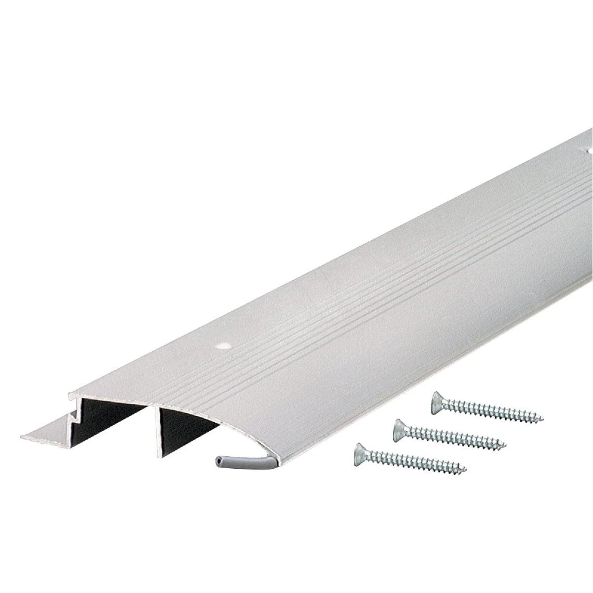 M-D Building Products 3-1/2 In. x 3/4 In. x 36 In. Silver Aluminum and Vinyl Low-Profile Outswing Door Threshold