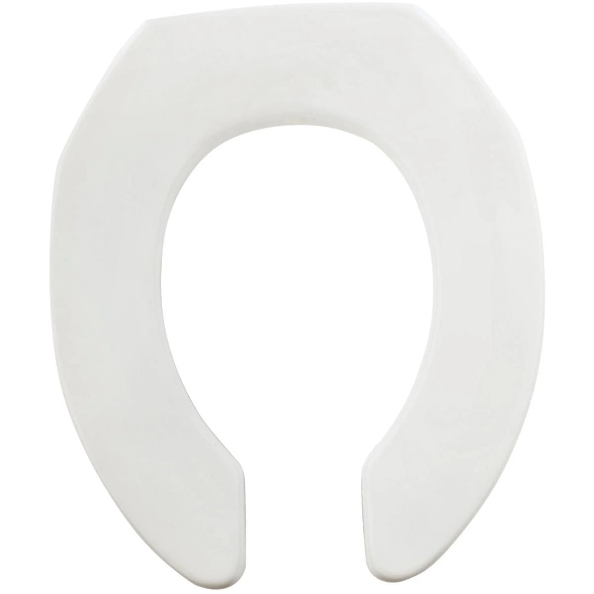 Mayfair Commercial STA-TITE Round Open Front White Toilet Seat