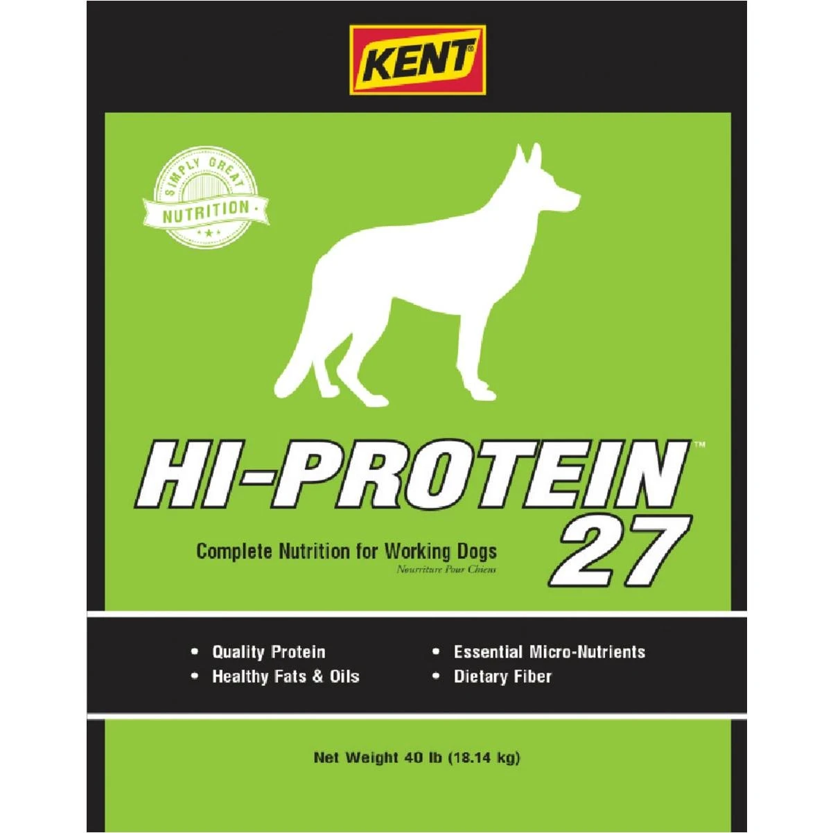 Kent Hi-Protein 27 40 Lb. Adult Dry Dog Food
