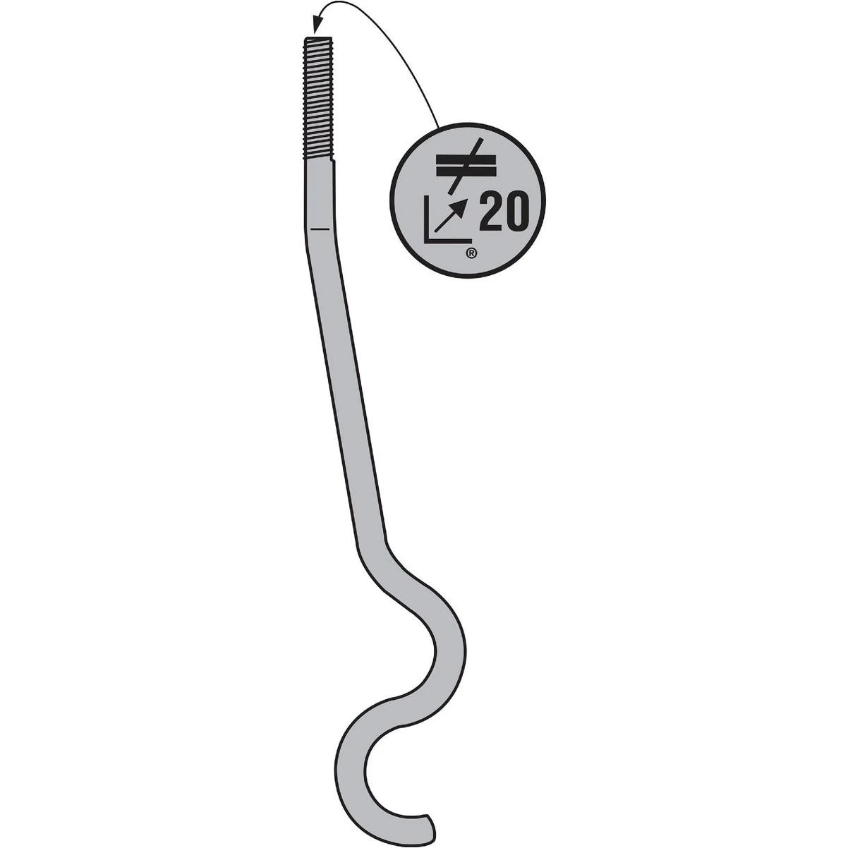 Simpson Strong Tie 5/8 In. x 21-5/8 In. Anchor Bolt