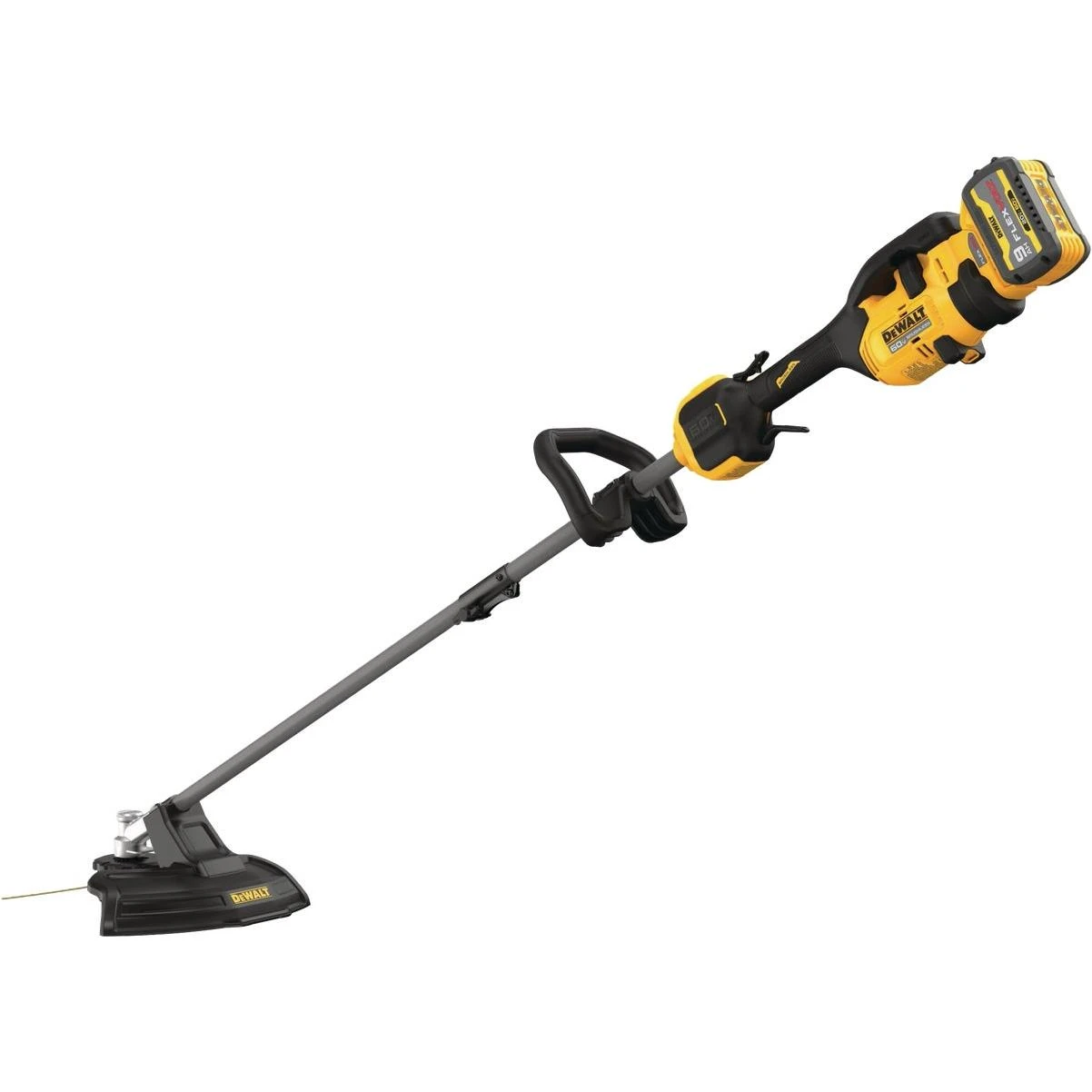 DeWalt DEWALT FLEXVOLT 60V MAX Brushless Attachment Capable Cordless String Trimmer Kit with FLEXVOLT 3.0 Ah Battery Charger Grass Valley