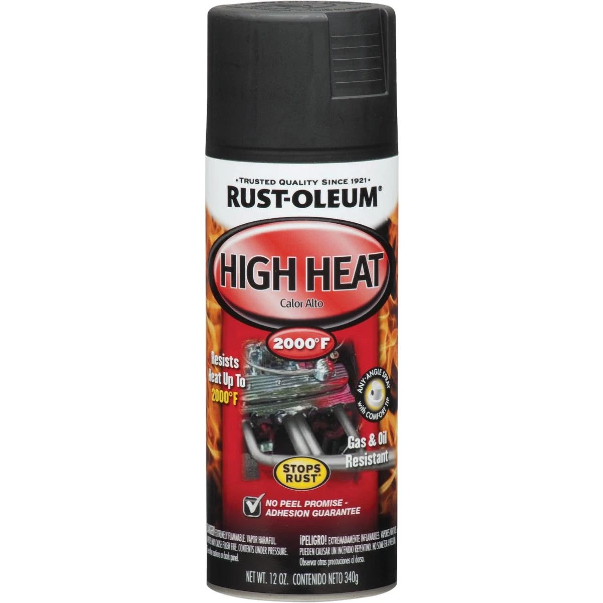 Rust-Oleum Stops Rust Flat Black 12 Oz. High Heat Spray Paint