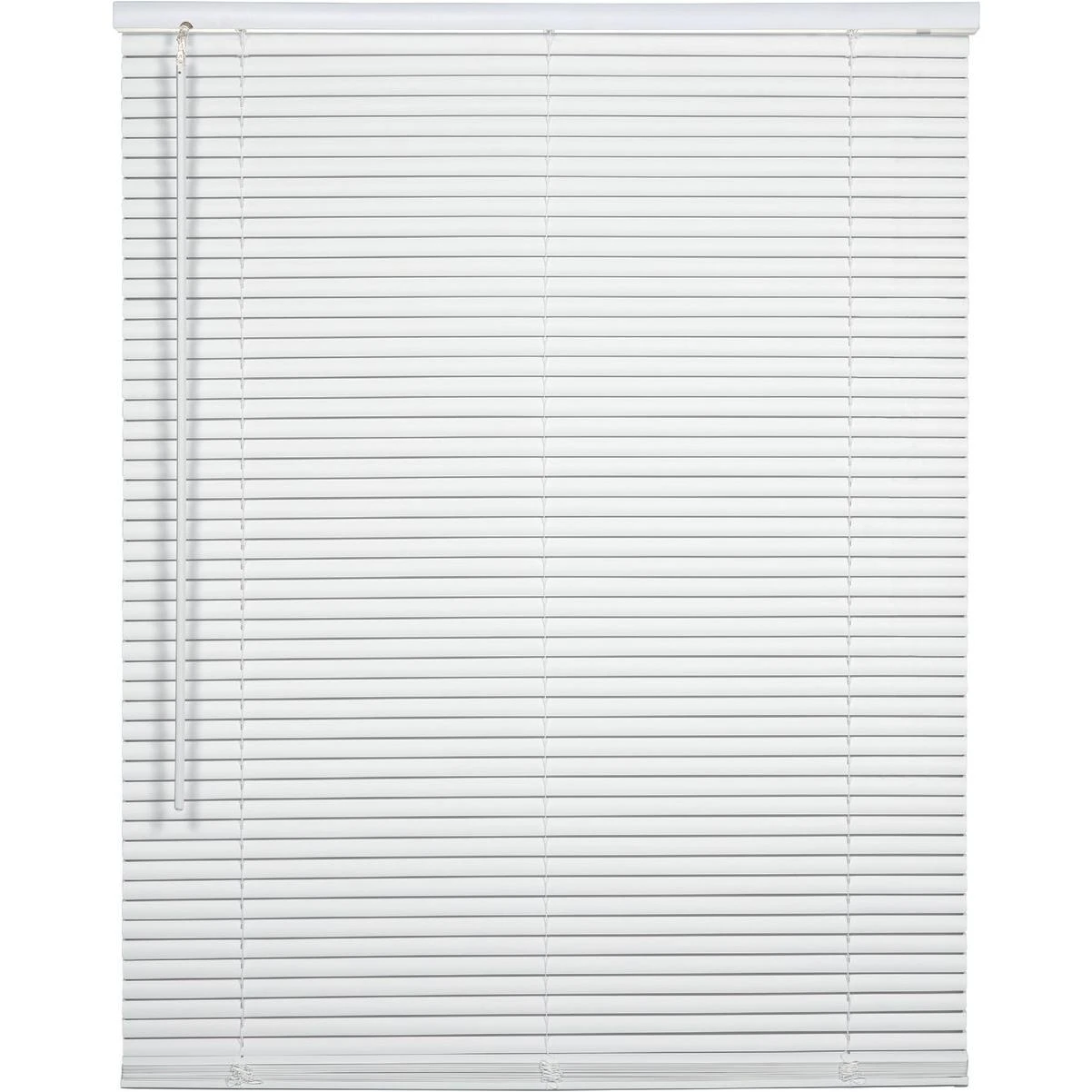 Home Impressions 28 In. x 72 In. x 1 In. White Vinyl Light Filtering Cordless Mini Blind