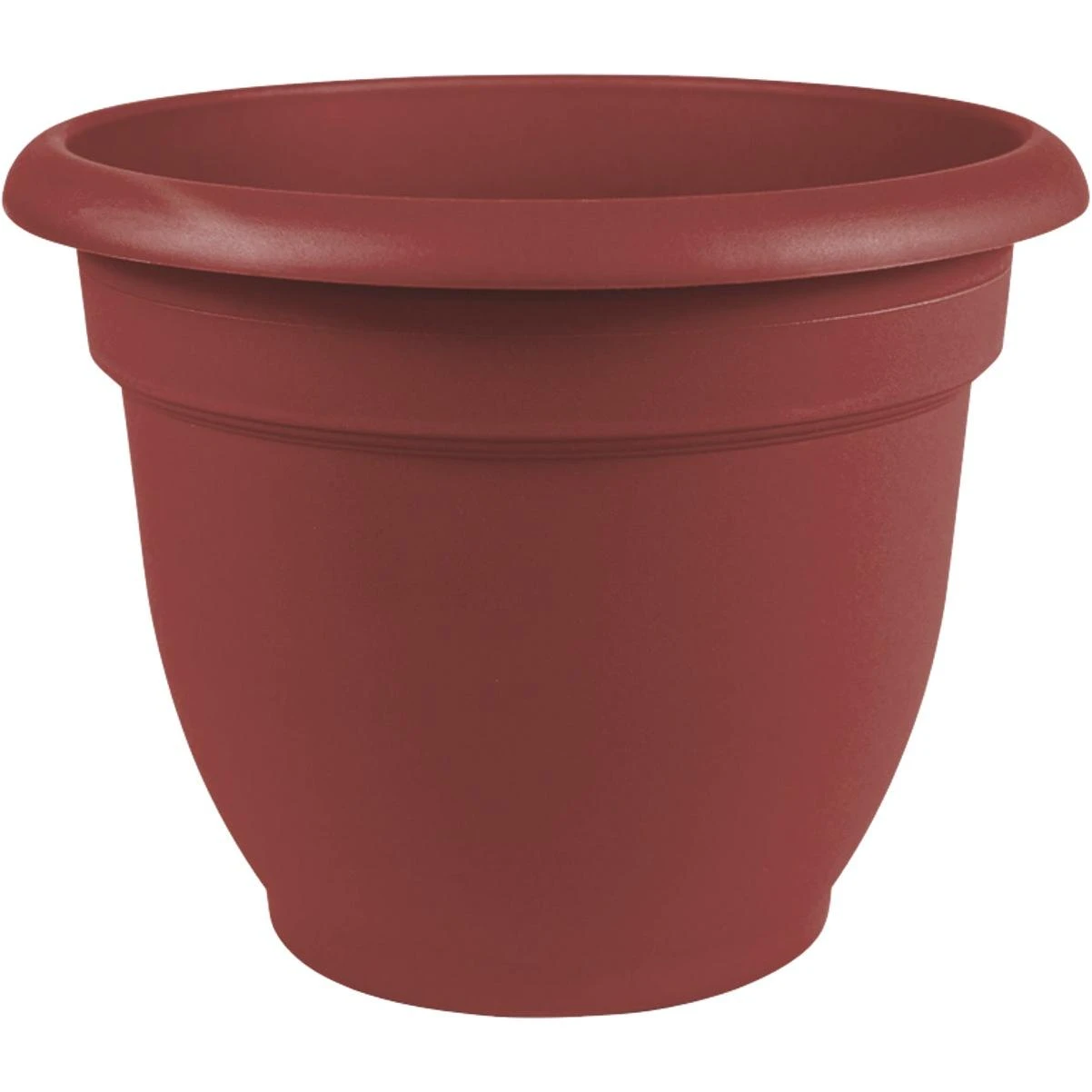 Bloem Ariana 13.75 In. H. x 16 In. Dia. Plastic Self Watering Burnt Red Planter