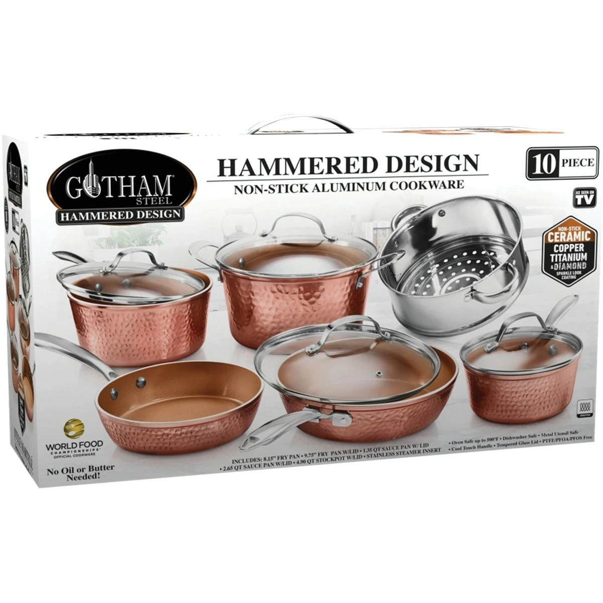 Gotham Steel Ti-Cerama Cookware Set (10 Piece)