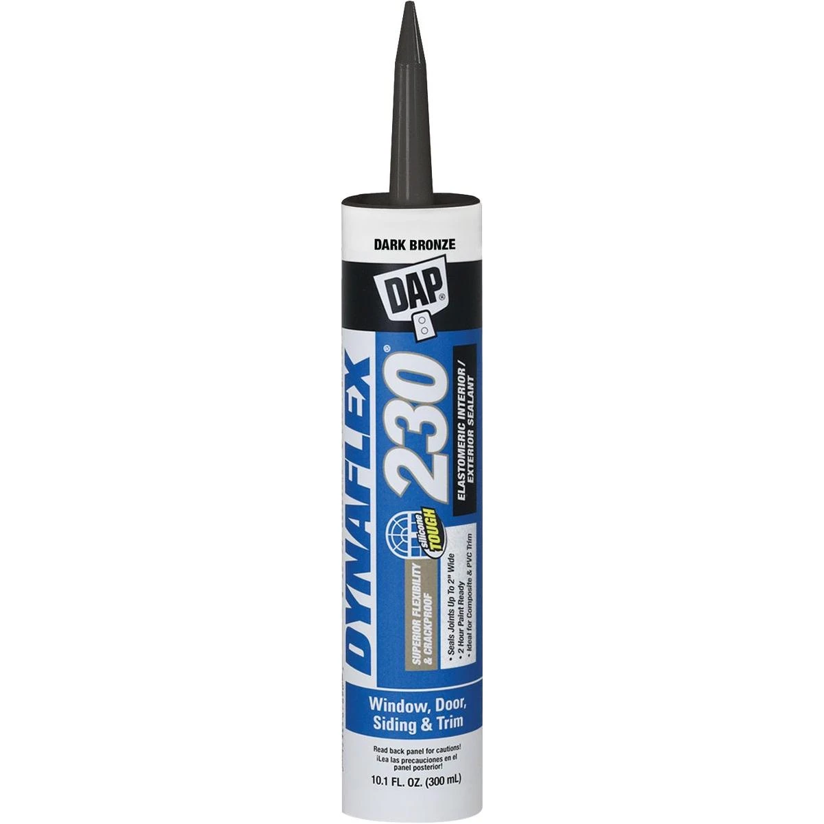 Dap Dynaflex 230 10.1 Oz. 100% Waterproof Window, Door, Siding & Trim Elastomeric Sealant, Dark Bronze