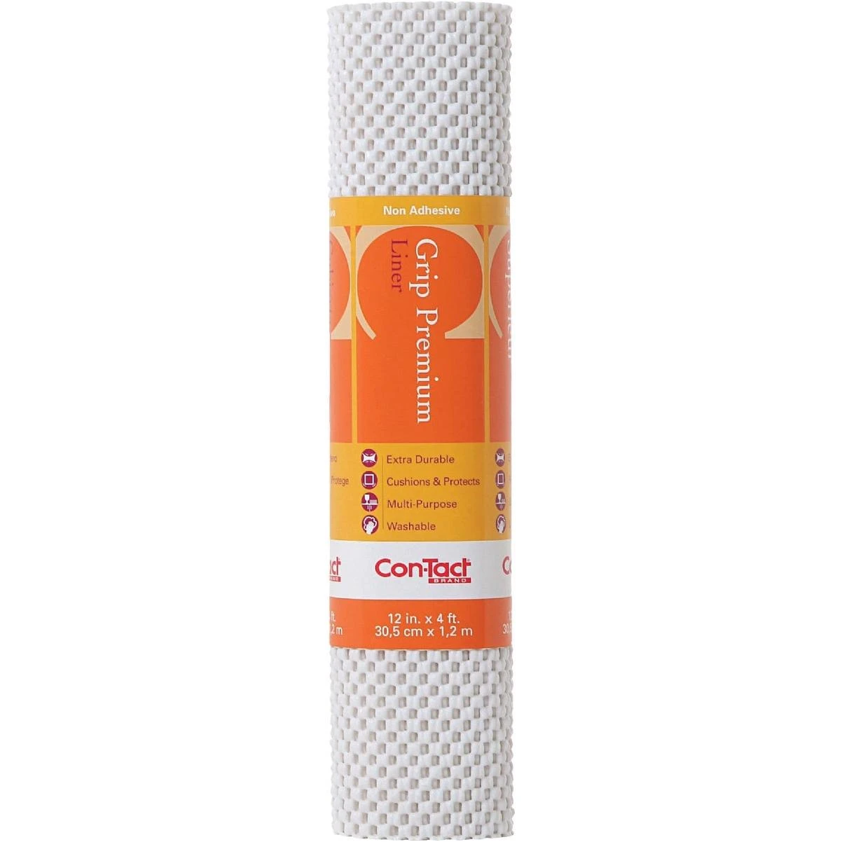 Con-Tact 12 In. x 4 Ft. White Grip Premium Non-Adhesive Shelf Liner