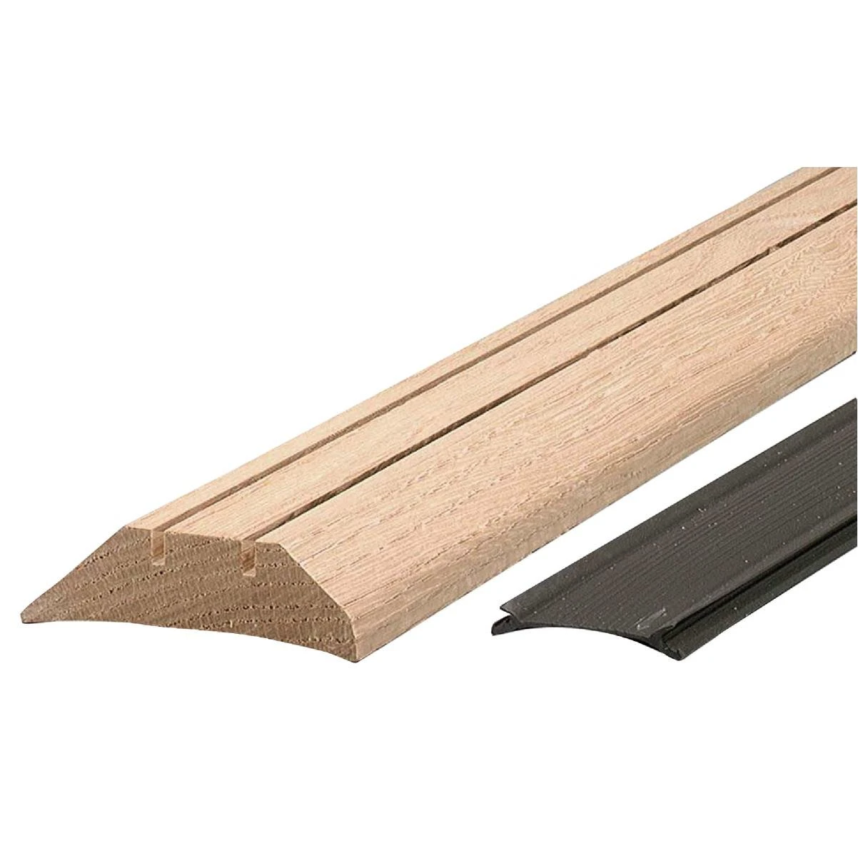M-D Building Products 3-1/2 In. x 1-7/16 In. x 36 In. Natural Hardwood and Vinyl High-Profile Threshold