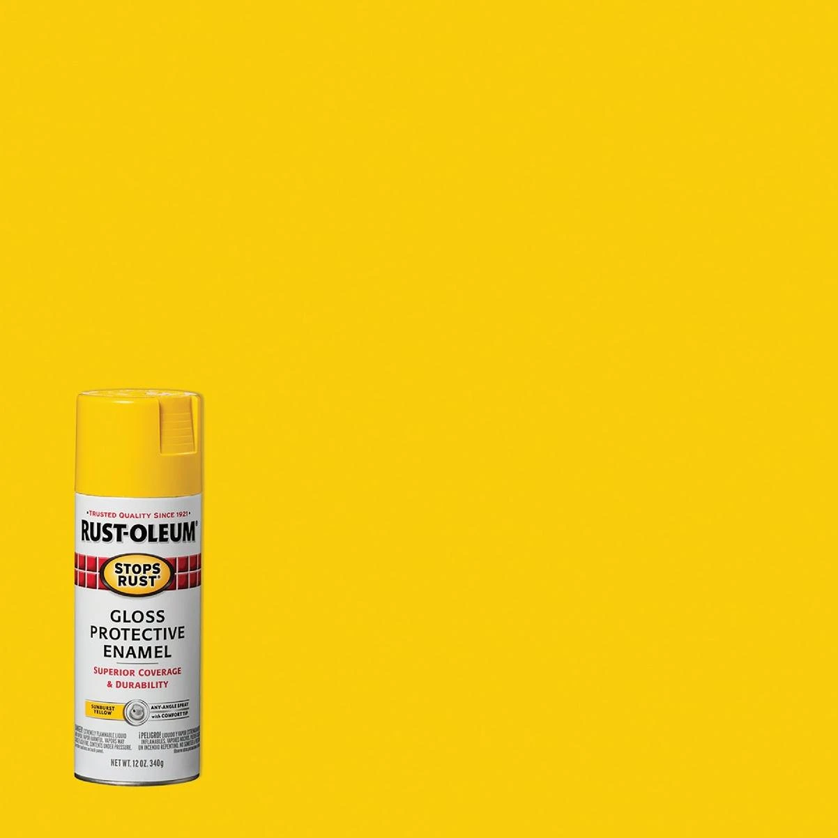 Rust-Oleum Stops Rust Sunburst Yellow Gloss 12 Oz. Anti-Rust Spray Paint