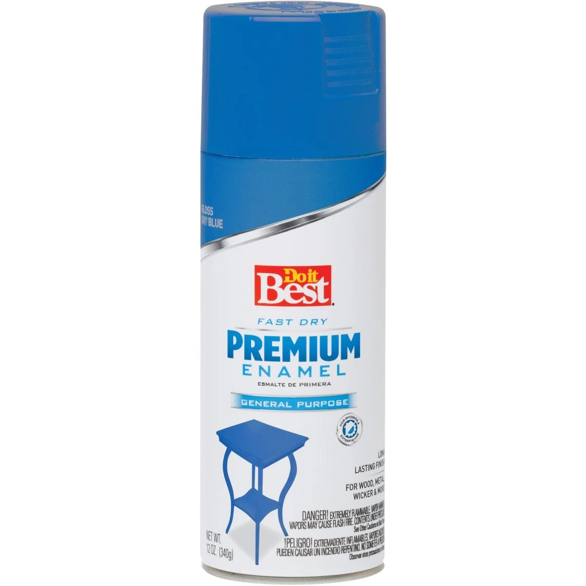 Do it Best Premium Enamel 12 Oz. Gloss Spray Paint, Ocean Blue