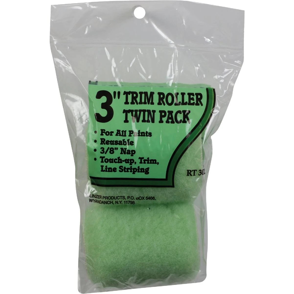 Linzer Project Select  3 In. x 3/8 In. Knit  Fabric Roller Cover (2-Pack)