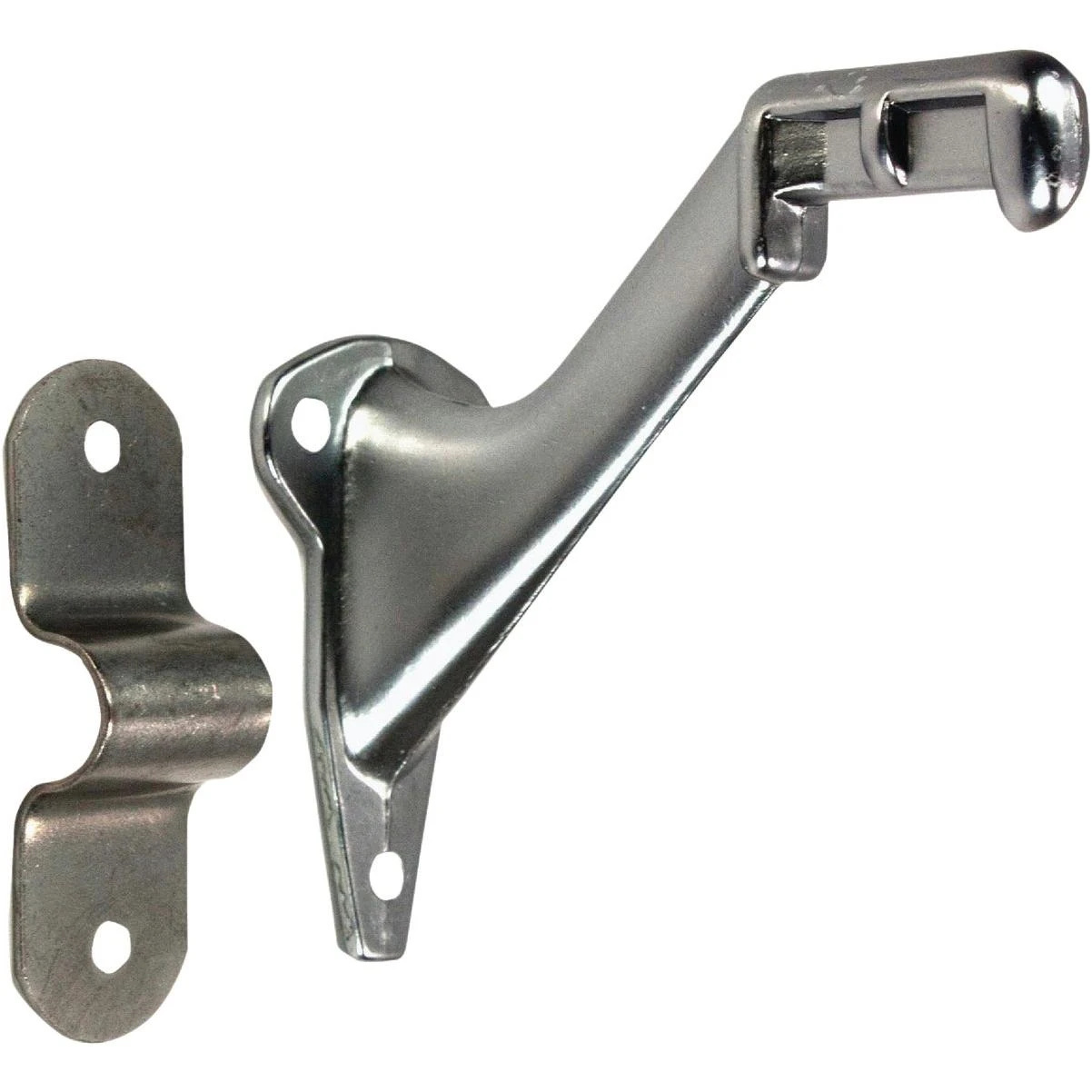 National Hardware Satin Chrome Handrail Bracket, 2 Piece