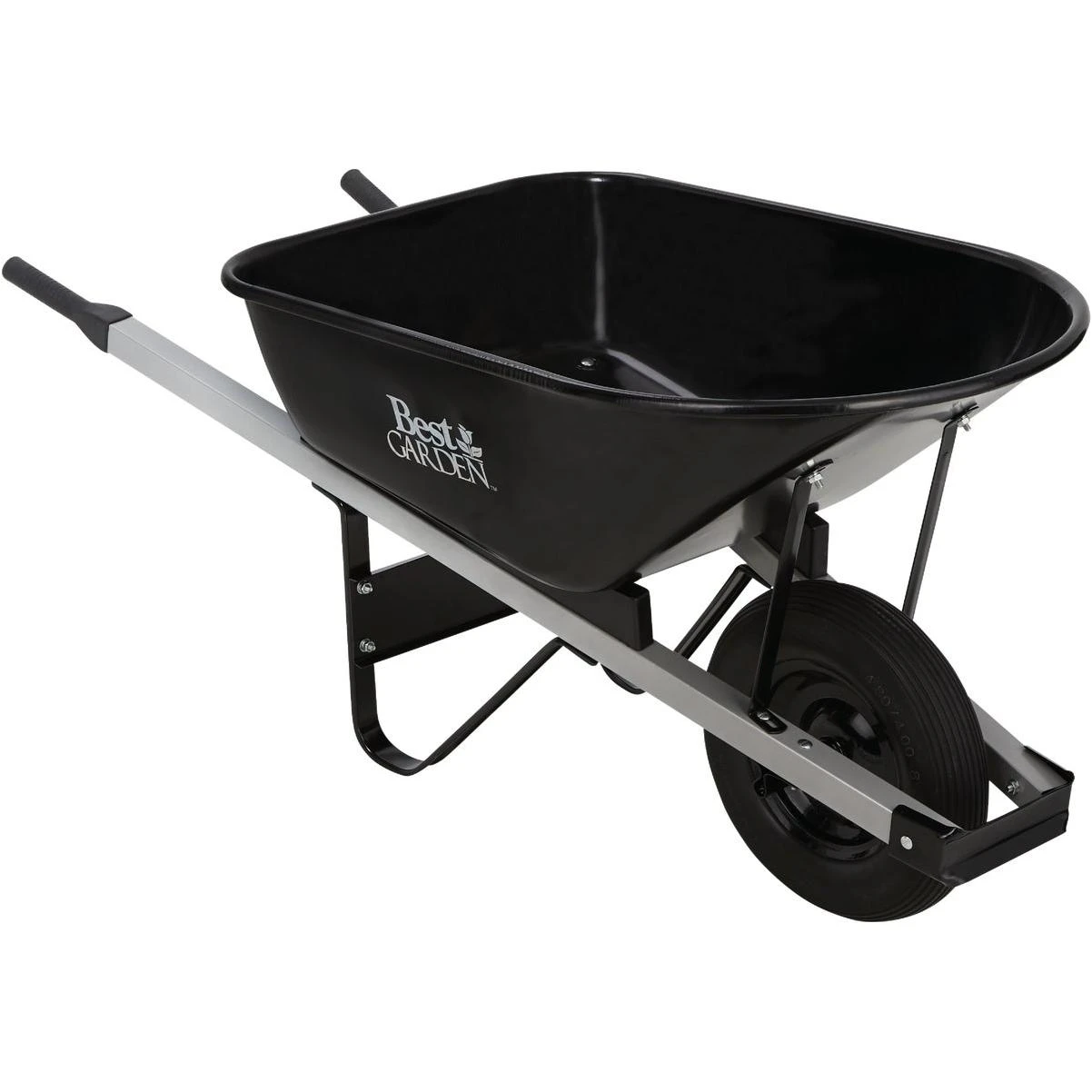 6 cf. Flat Free Steel Wheelbarrow