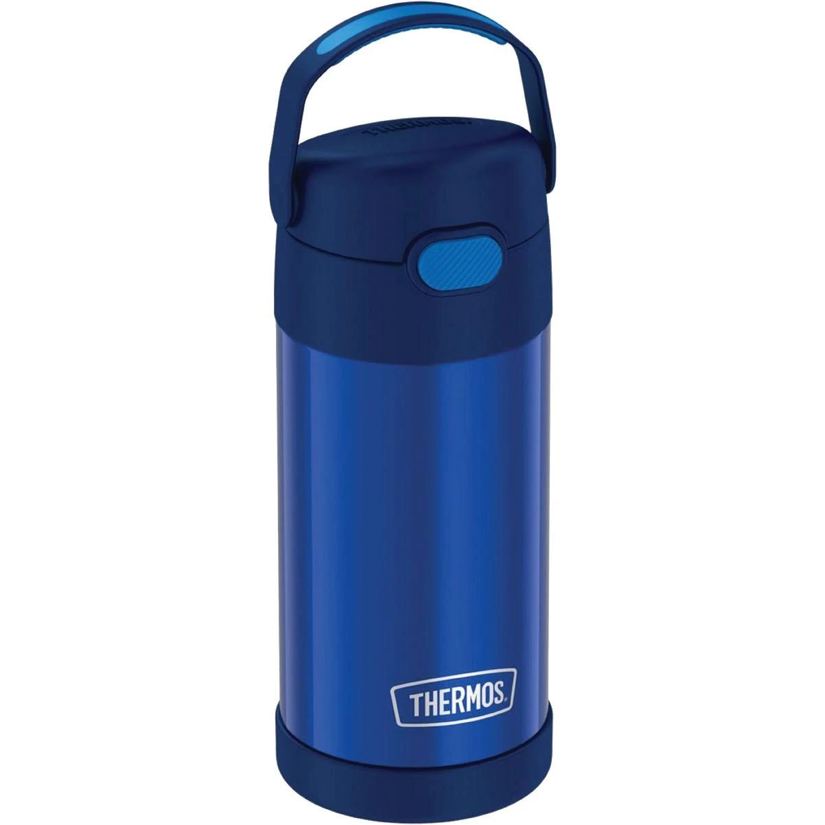 Thermos Funtainer 12 Oz. Navy Stainless Steel Water Bottle With Straw