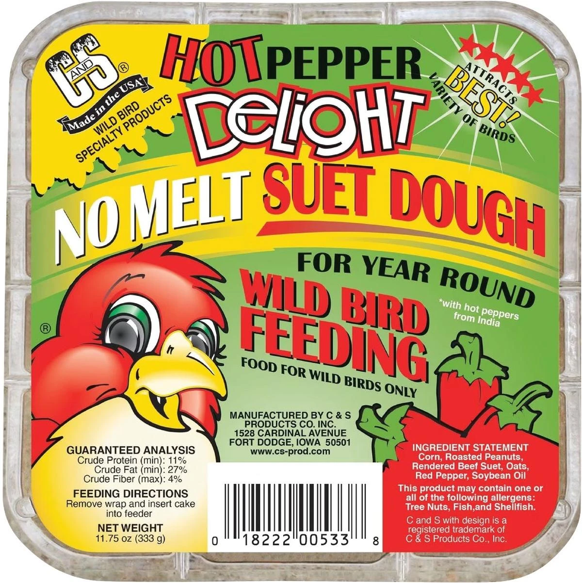 C&S 11.75 Oz. Hot Pepper Delight No Melt Suet