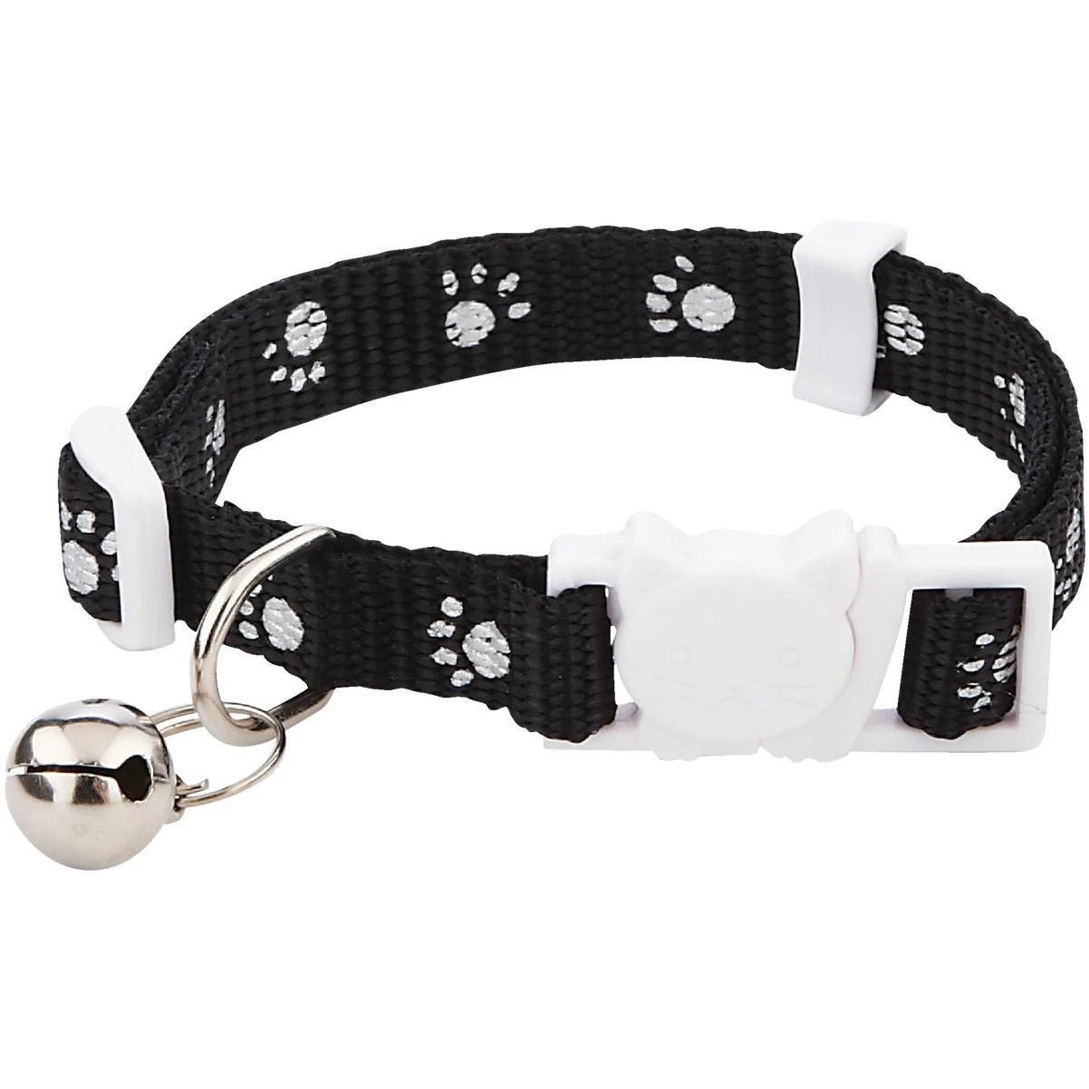 Lupine 1/2 In. Traditional Solid Black 8 to 12in.  Breakaway Cat Collar with Bell