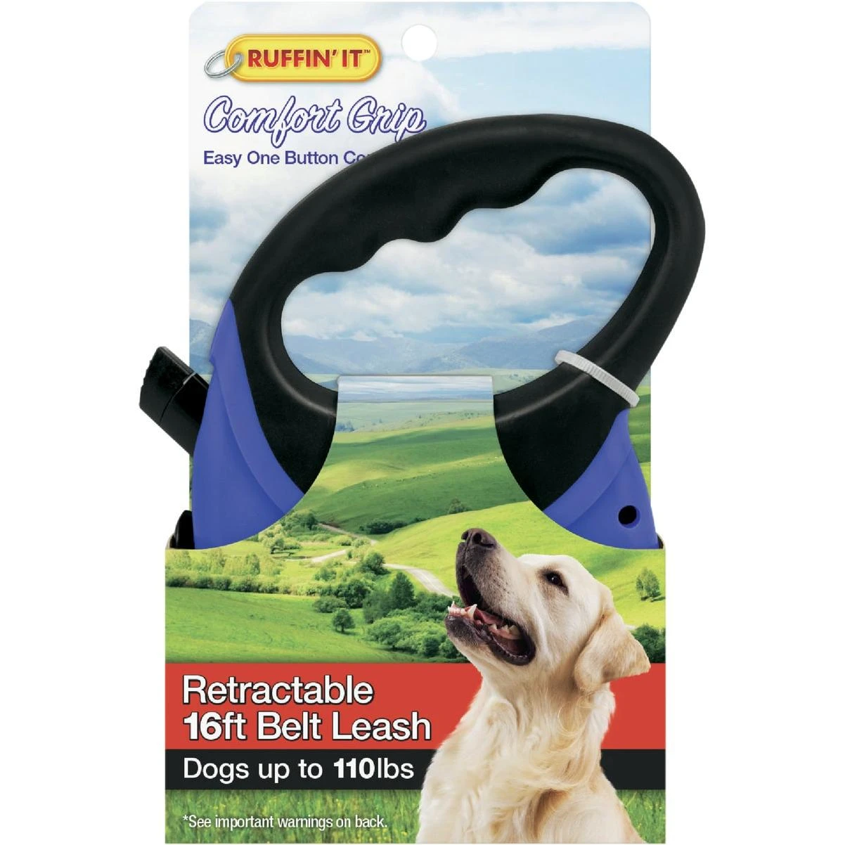 Westminster Pet Ruffin' it 16 Ft. Cord Up to 110 Lb. Dog Retractable Leash