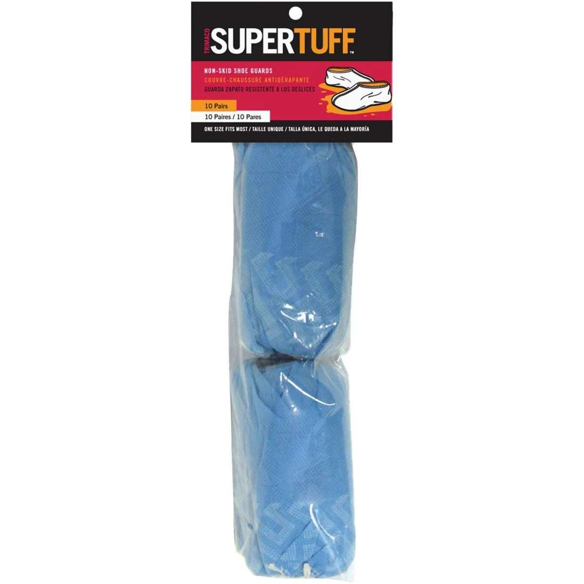 Trimaco SuperTuff Blue Slip Resistant Poly Shoe Guard (10-Pair)