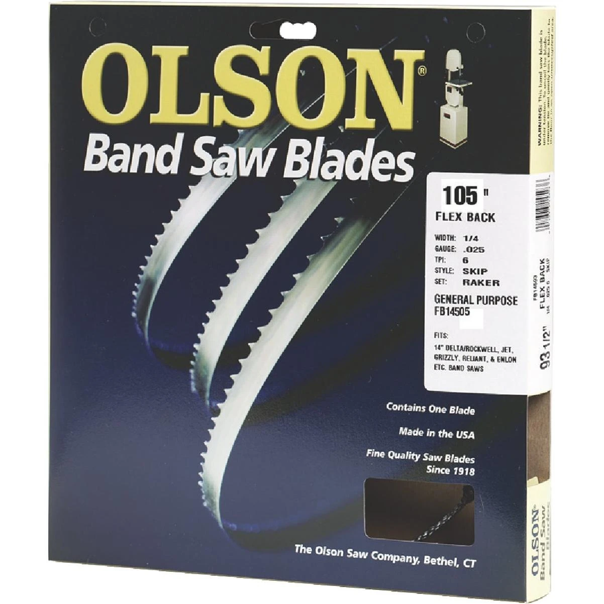 Olson 105 In. x 1/2 In. 3 TPI Hook Flex Back Band Saw Blade