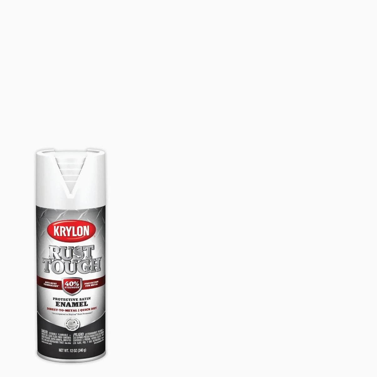 Krylon Rust Tough 12 Oz. Satin Alkyd Enamel Spray Paint, White