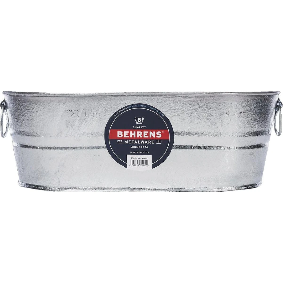 Behrens 4 Gal. Oval Round Hot-Dipped Utility Tub