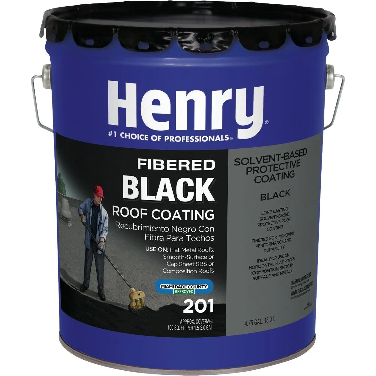 Henry 5 Gal. Fibered Asphalt Roof Coating
