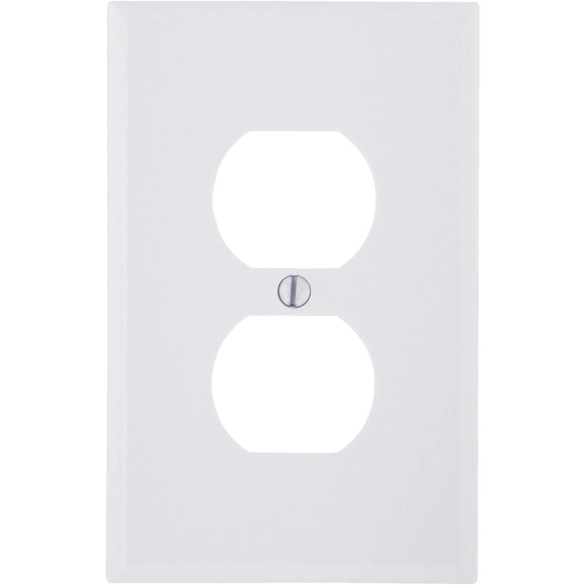 Leviton Mid-Way 1-Gang Smooth Plastic Outlet Wall Plate, White