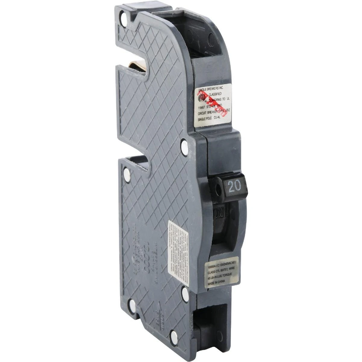 Connecticut Electric 20A Single-Pole Standard Trip Packaged Replacement Circuit Breaker For Zinsco