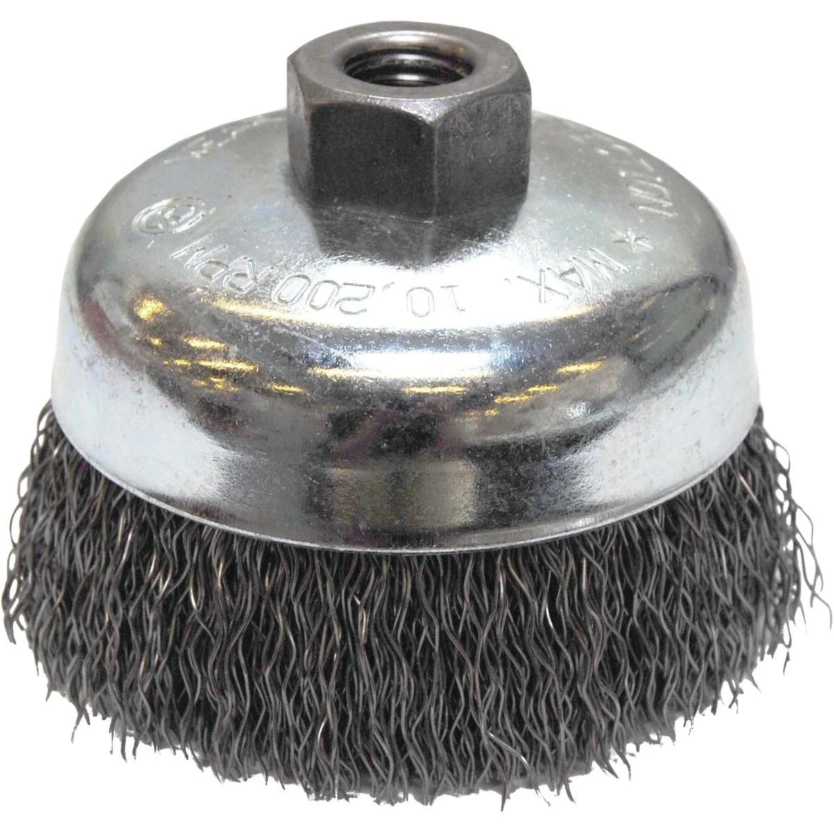 Weiler Vortec 4 In. Crimped 0.02 In. Angle Grinder Wire Brush