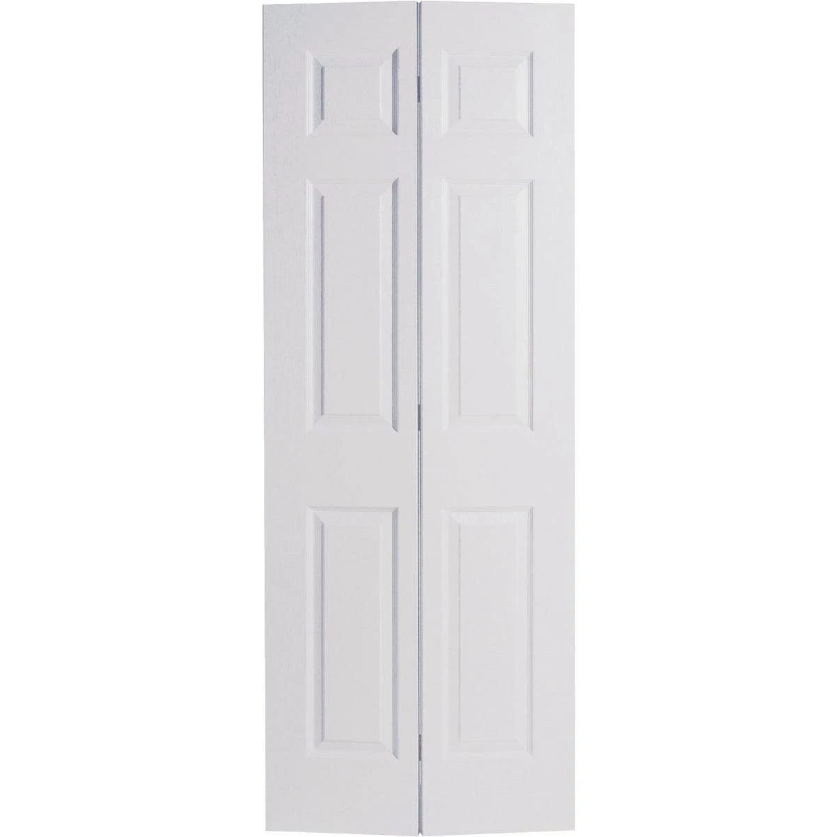 Masonite 30 In. W x 79 In. H Textured Hardboard Primed White 6-Panel 2-Door Bifold Door