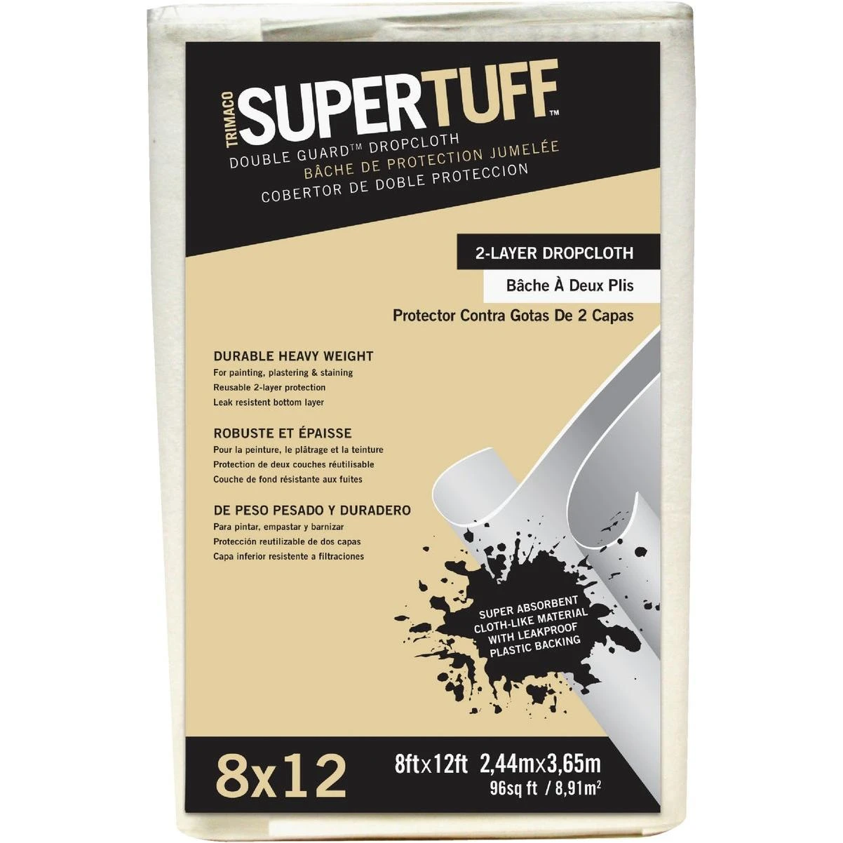 Trimaco SuperTuff 8 Ft. x 12 Ft. Double Guard Drop-Cloth