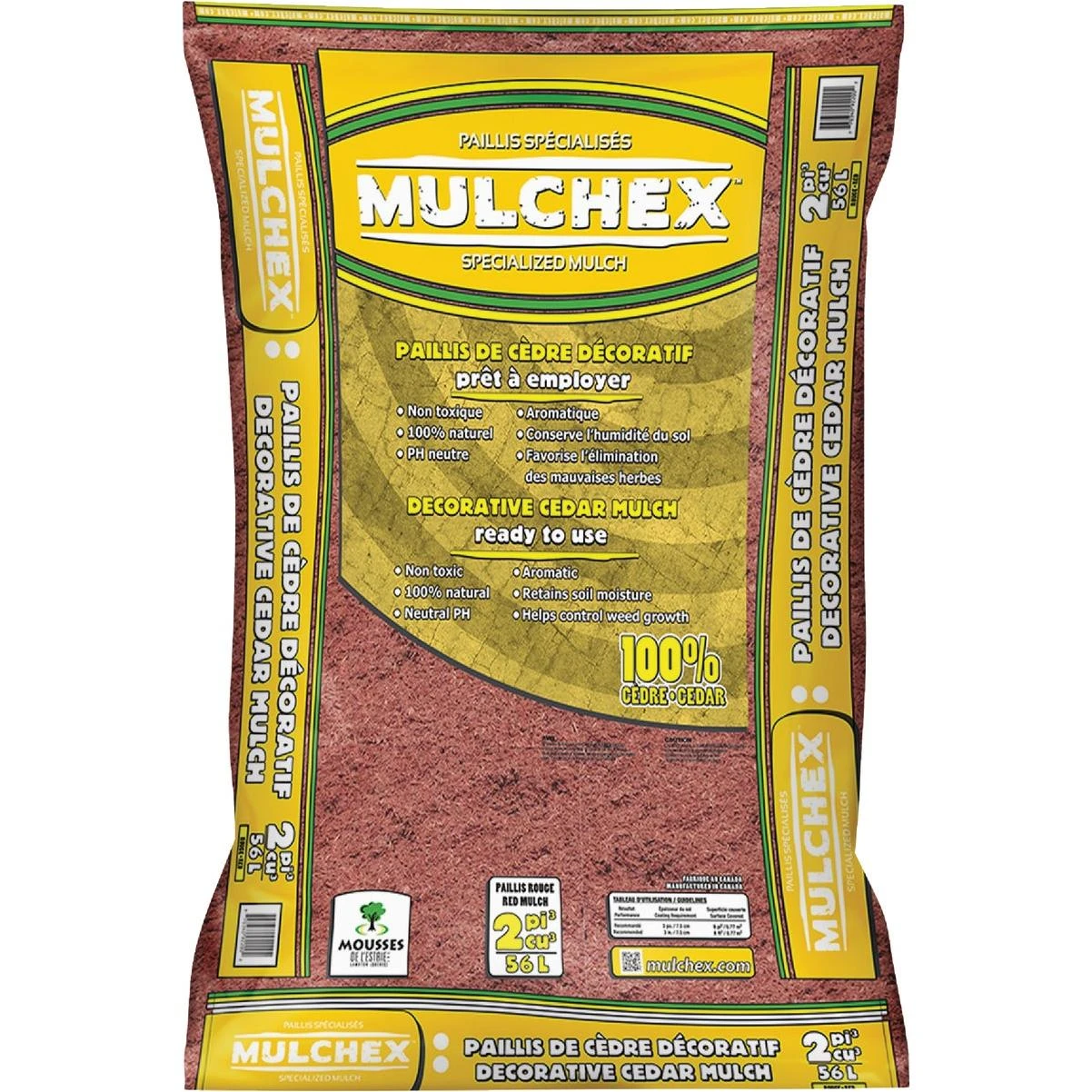 SBC 2 Cu. Ft. Dyed Red 100% Pure Cedar Mulch