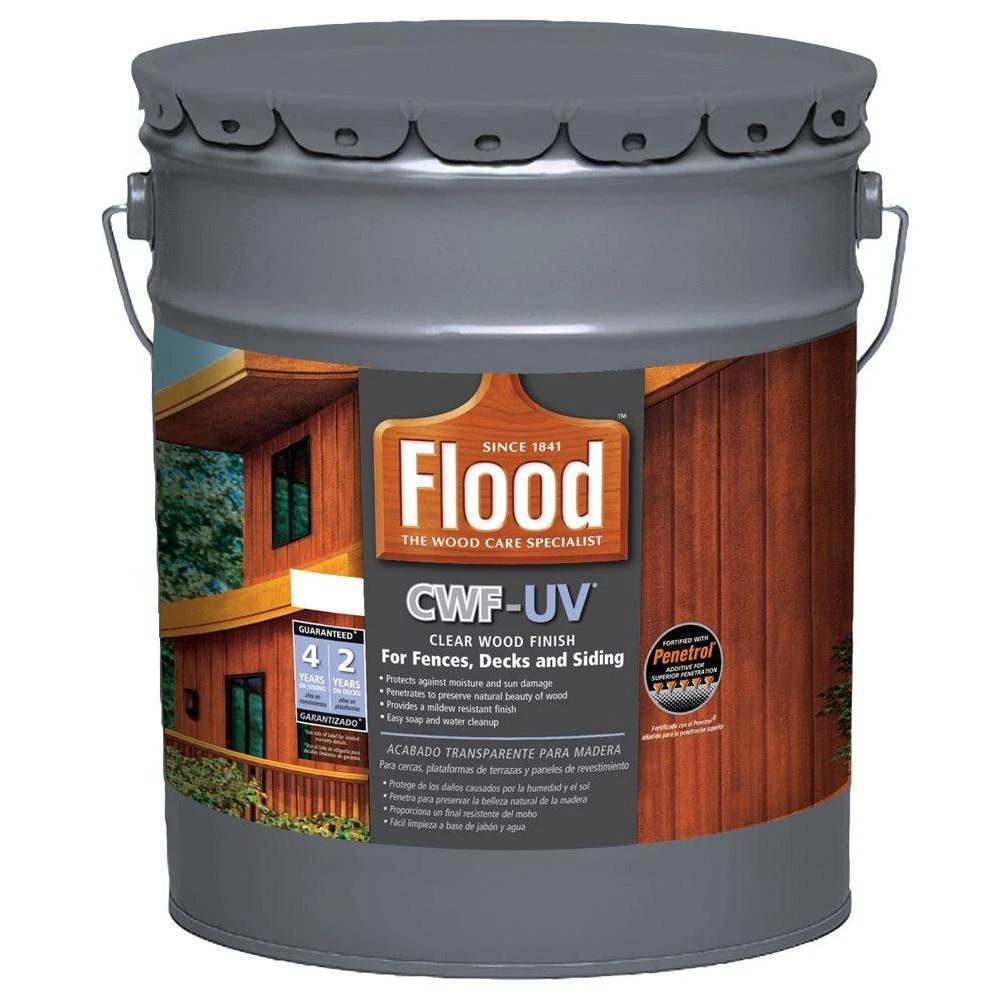 Flood CWF-UV Matte Natural Water-Based Wood Finish 5 Gal2