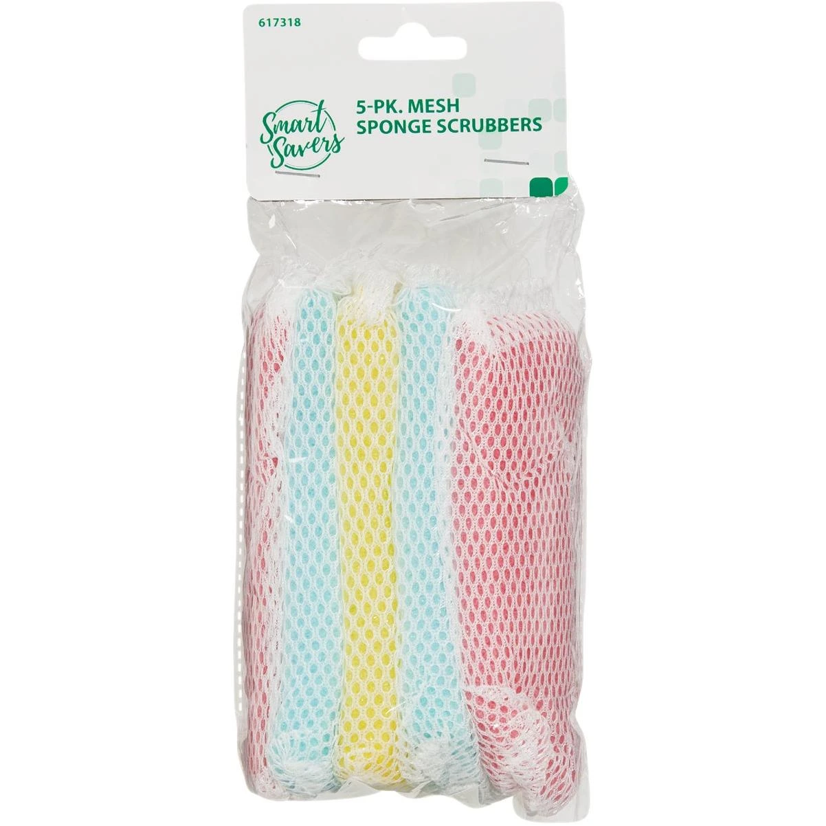 Smart Savers 5 In. x 2.7 In. Scrub Sponge (5-Count)