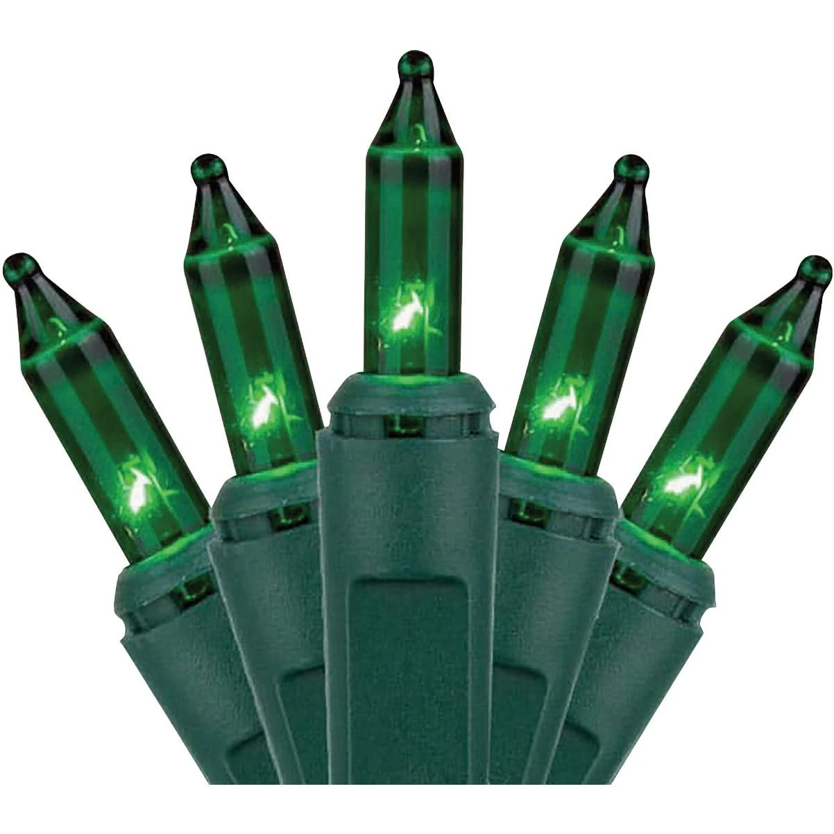 Home Impressions Green 100-Bulb Mini Incandescent String Light Set with Green Wire