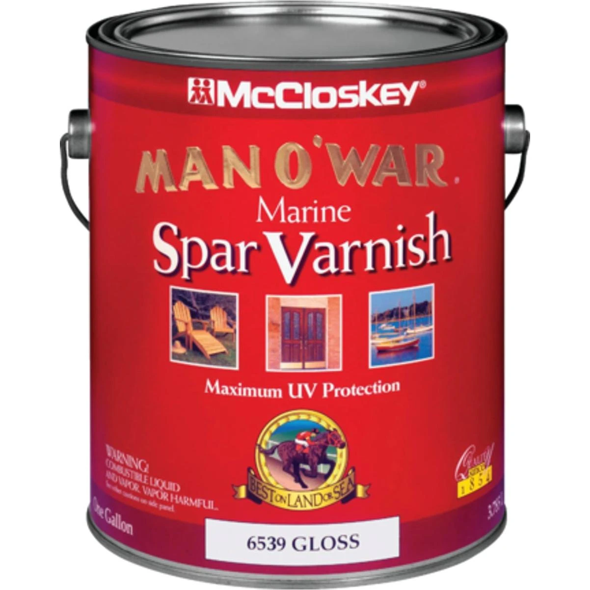 Mccloskey Man O'war Gloss Low Voc Marine Spar Varnish, 1 Gallon For Interior & Exterior