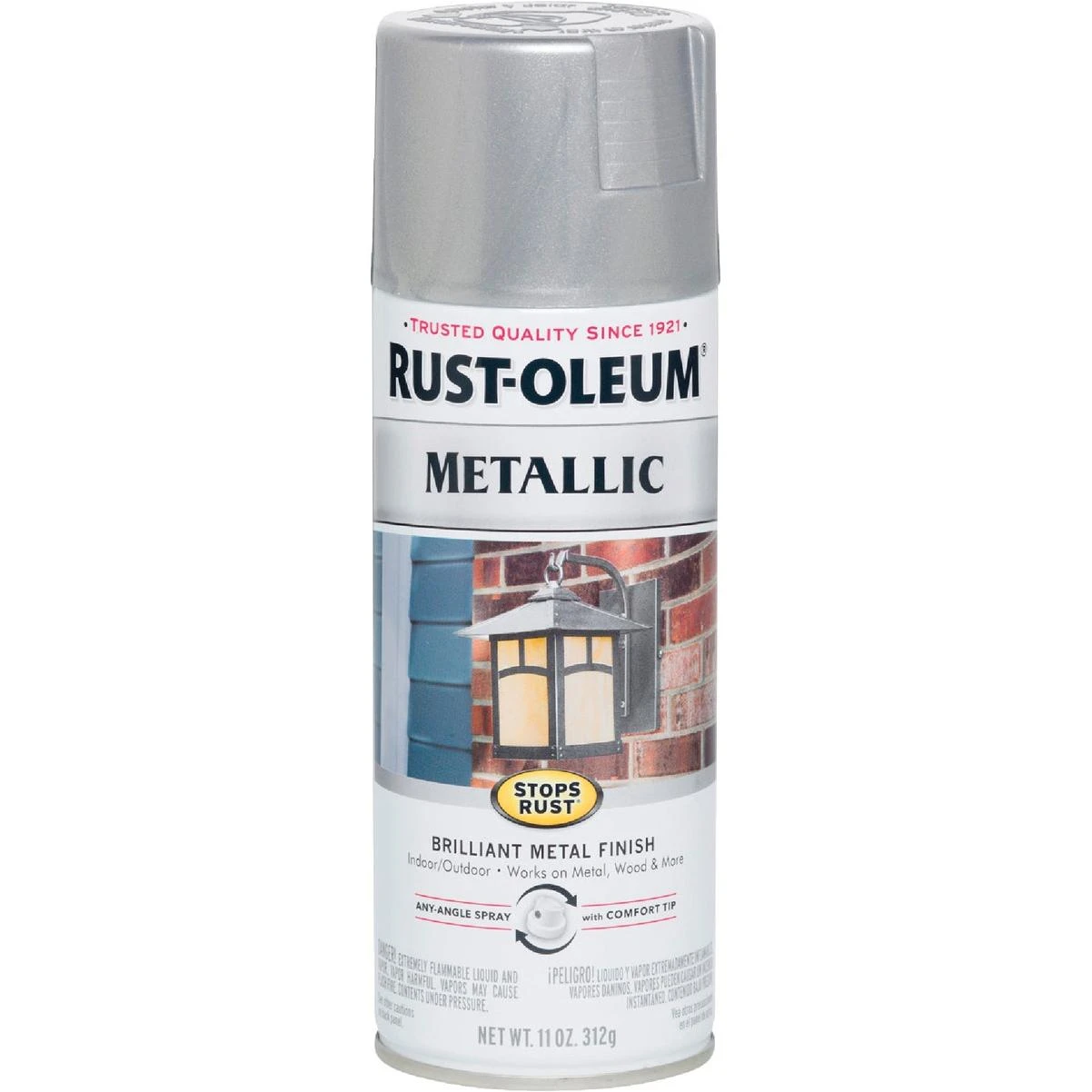 Rust-Oleum Stops Rust 11 Oz. Metallic Satin Spray Paint, Silver