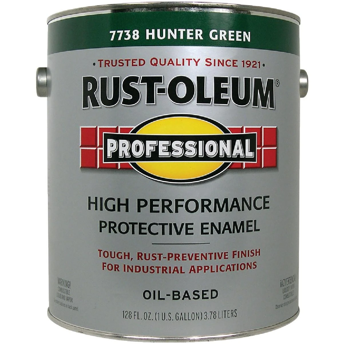 Enamel Paint, Gloss Hunter Green, 1 Gallon For Various Surfaces