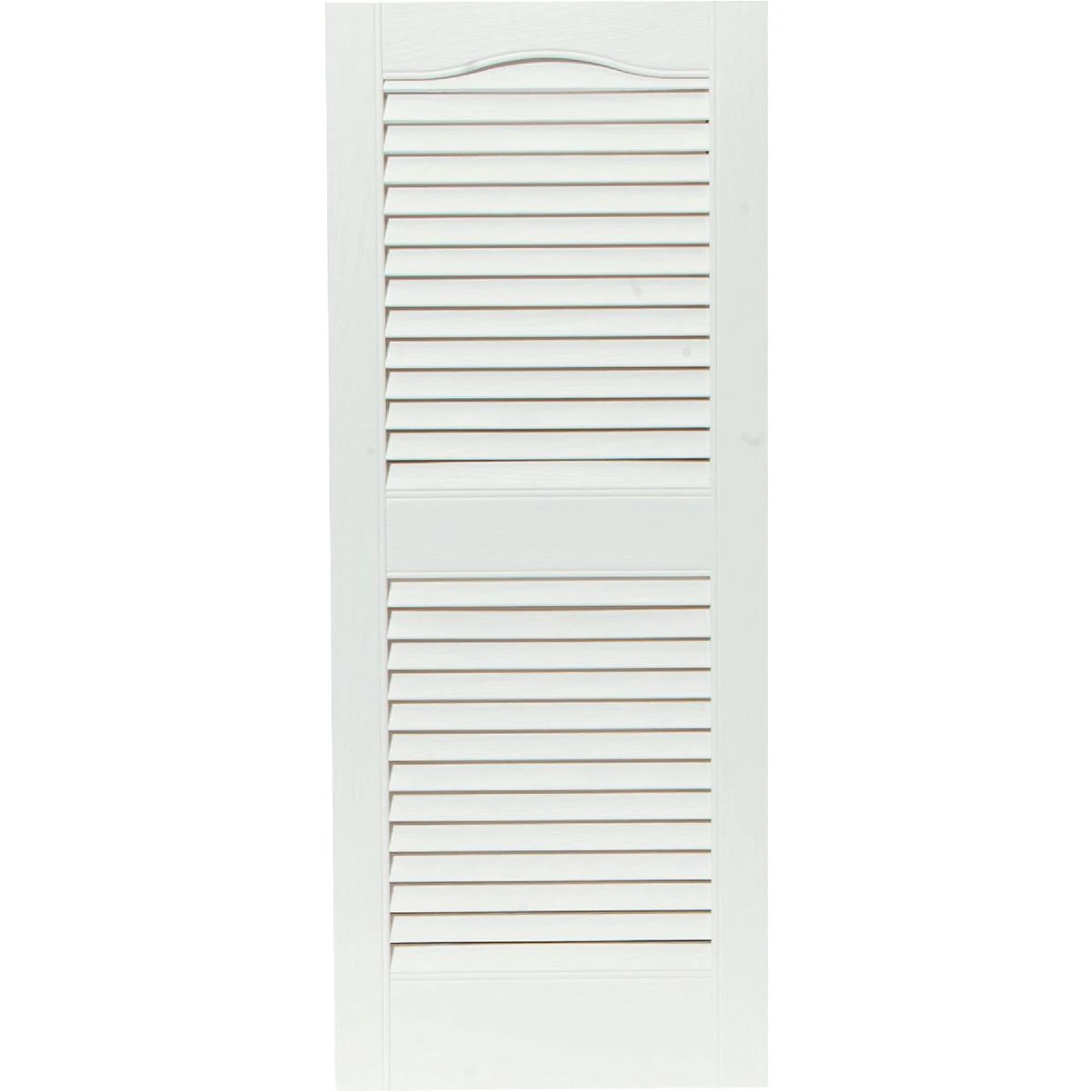 Builders Edge 15 In. x 36 In. Vinyl Louvered Shutter, (2-Pack)