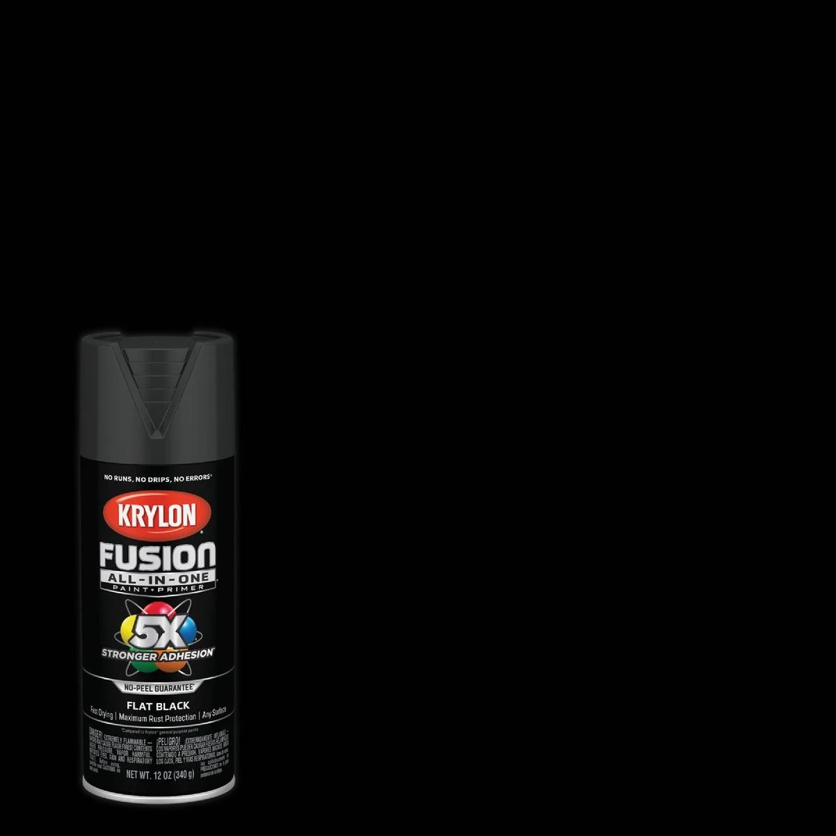 Krylon Fusion All-In-One Flat Spray Paint & Primer, Black