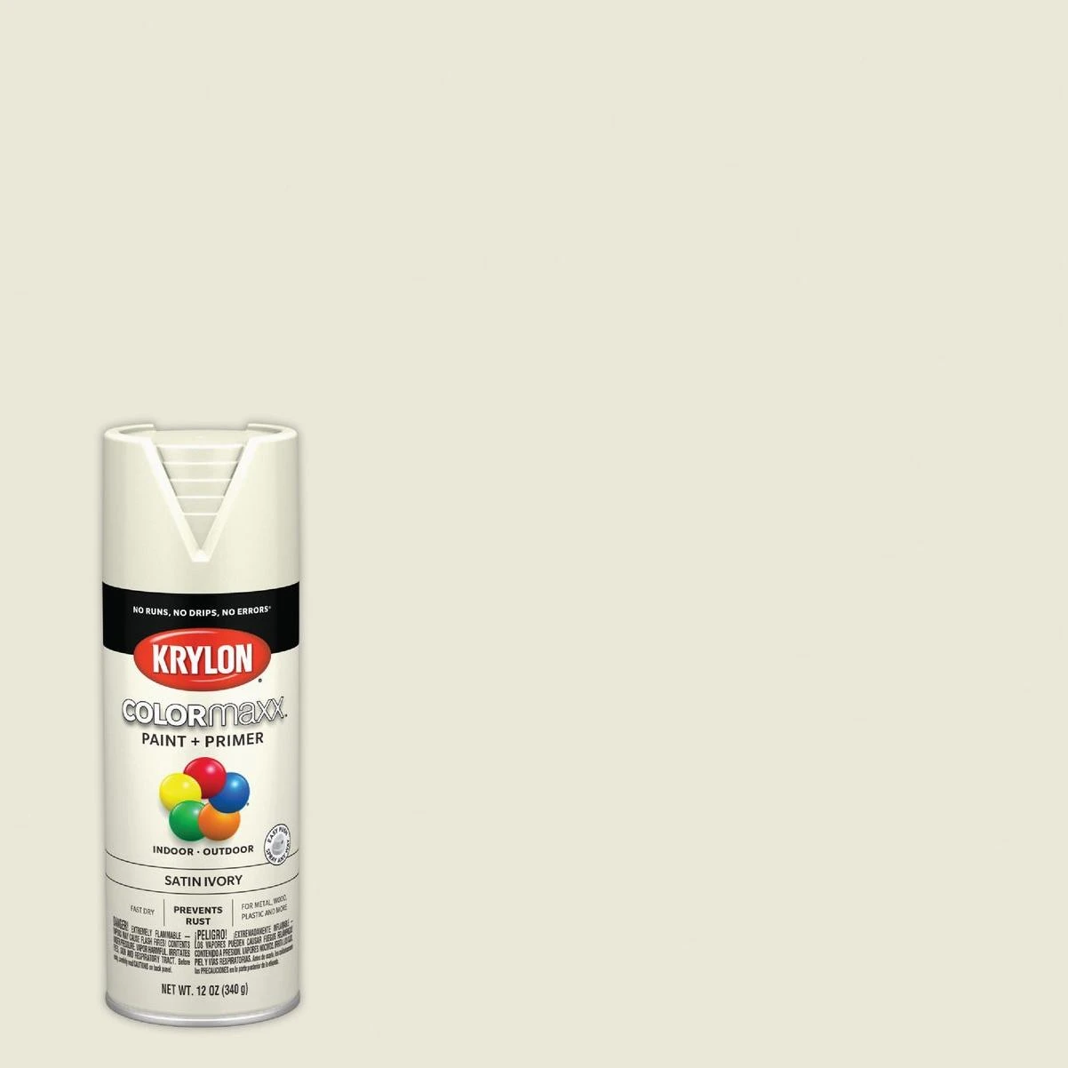 Krylon ColorMaxx 12 Oz. Satin Spray Paint, Ivory