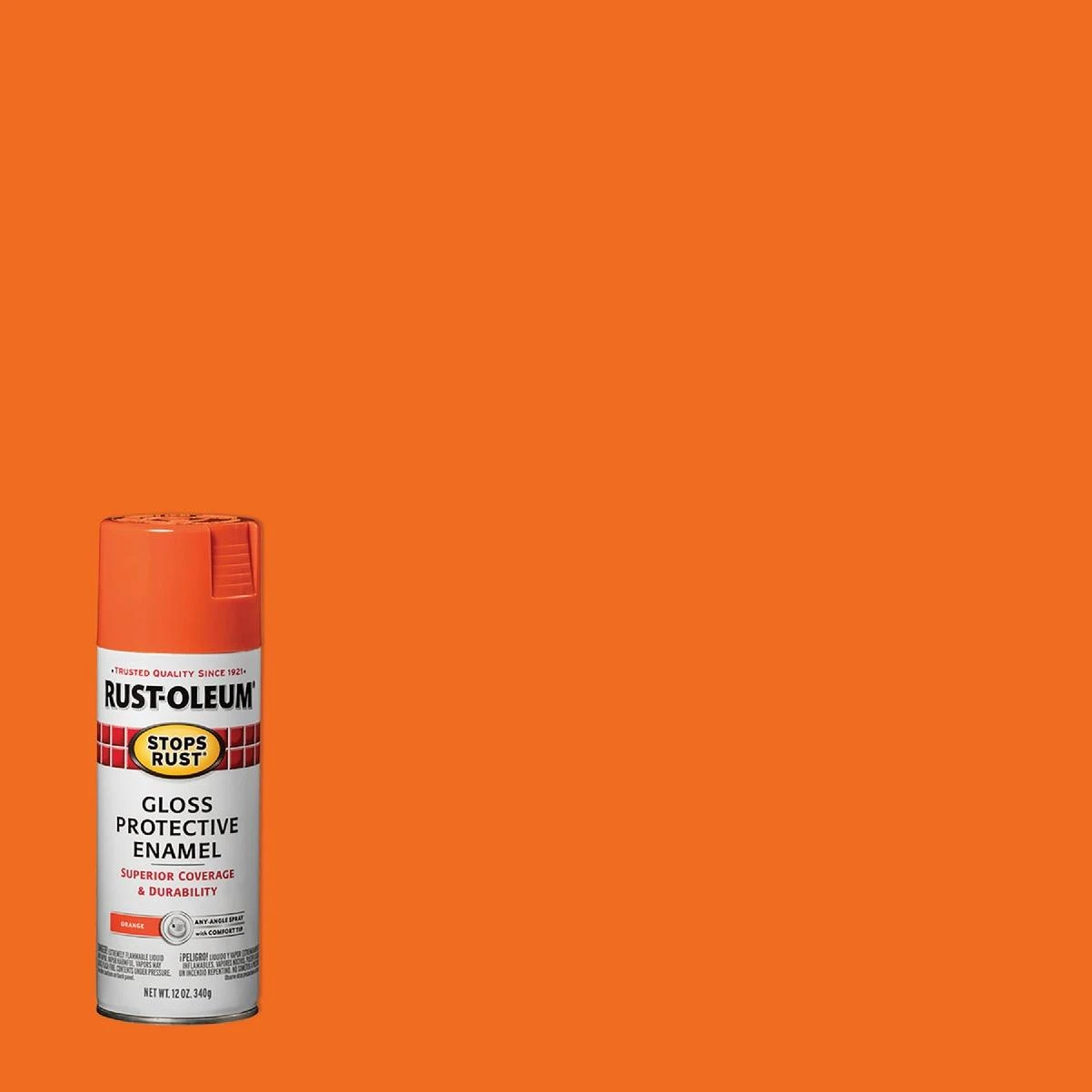 Rust-Oleum Stops Rust Orange Gloss 12 Oz. Anti-Rust Spray Paint