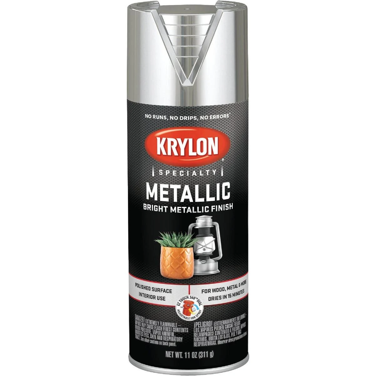 Krylon Metallic 11 Oz. Gloss Spray Paint, Bright Silver