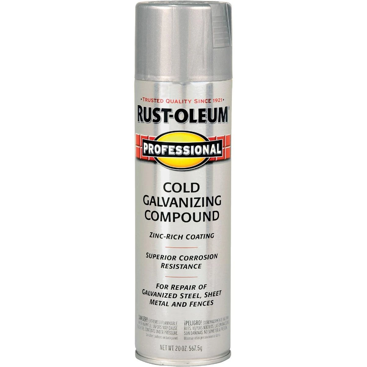 Rust-Oleum Professional 20 Oz. Flat Galvanizing Compound Spray Paint, Cold Galvanized