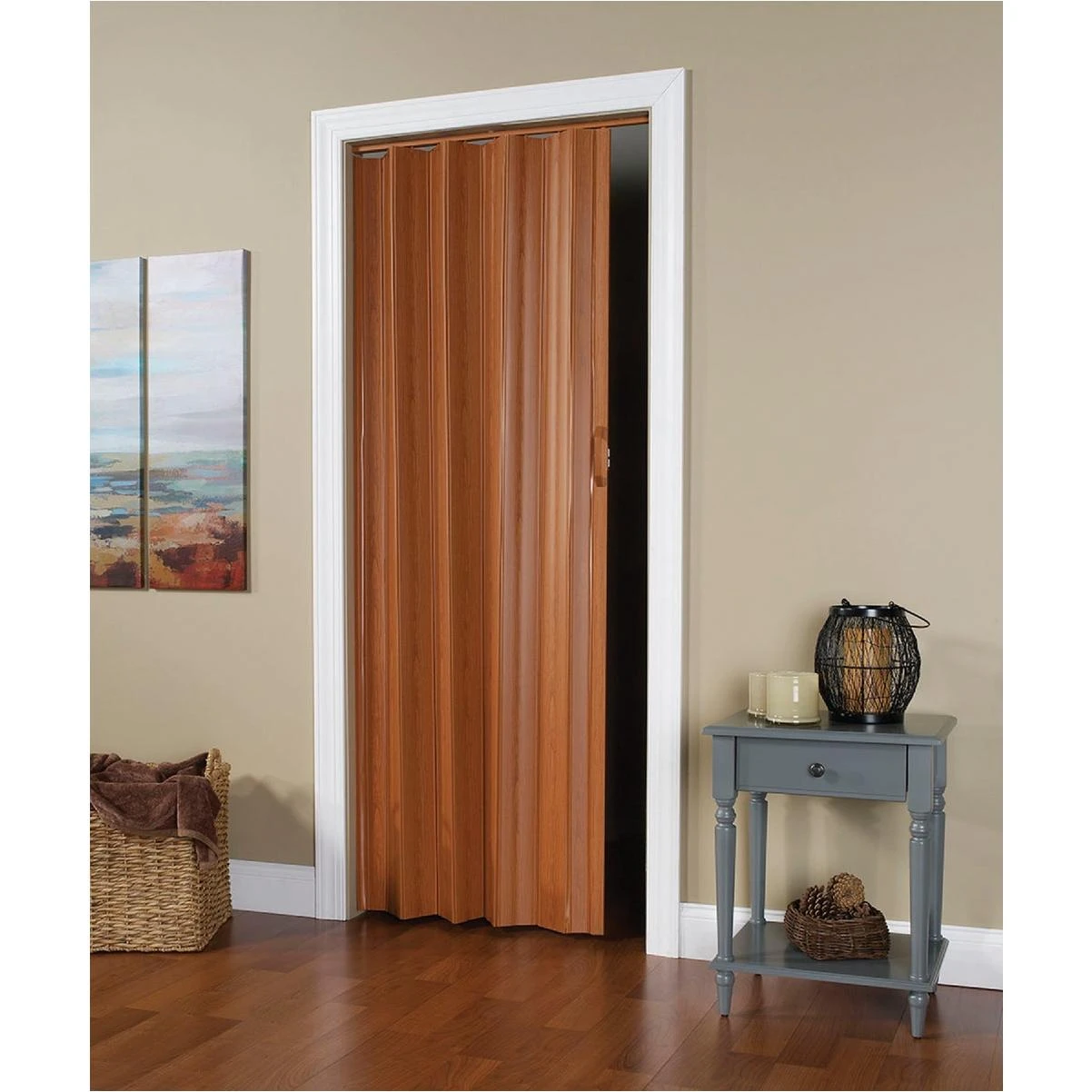Spectrum Via 24 In. to 36 In. W. x 80 In. H. Fruitwood Accordion Folding Door